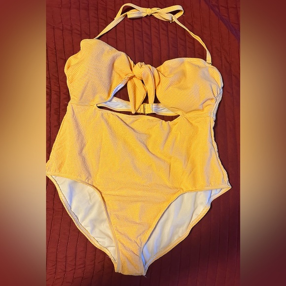 No Boundaries Yellow One Piece Swimsuit - Picture 1 of 9